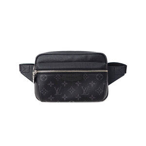 Louis Vuitton Taiga Black Leather Rama Bum Bag Outdoor Body